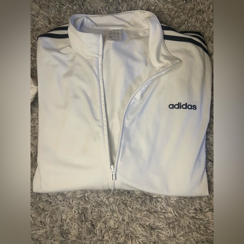 White Adidas Track Zipup